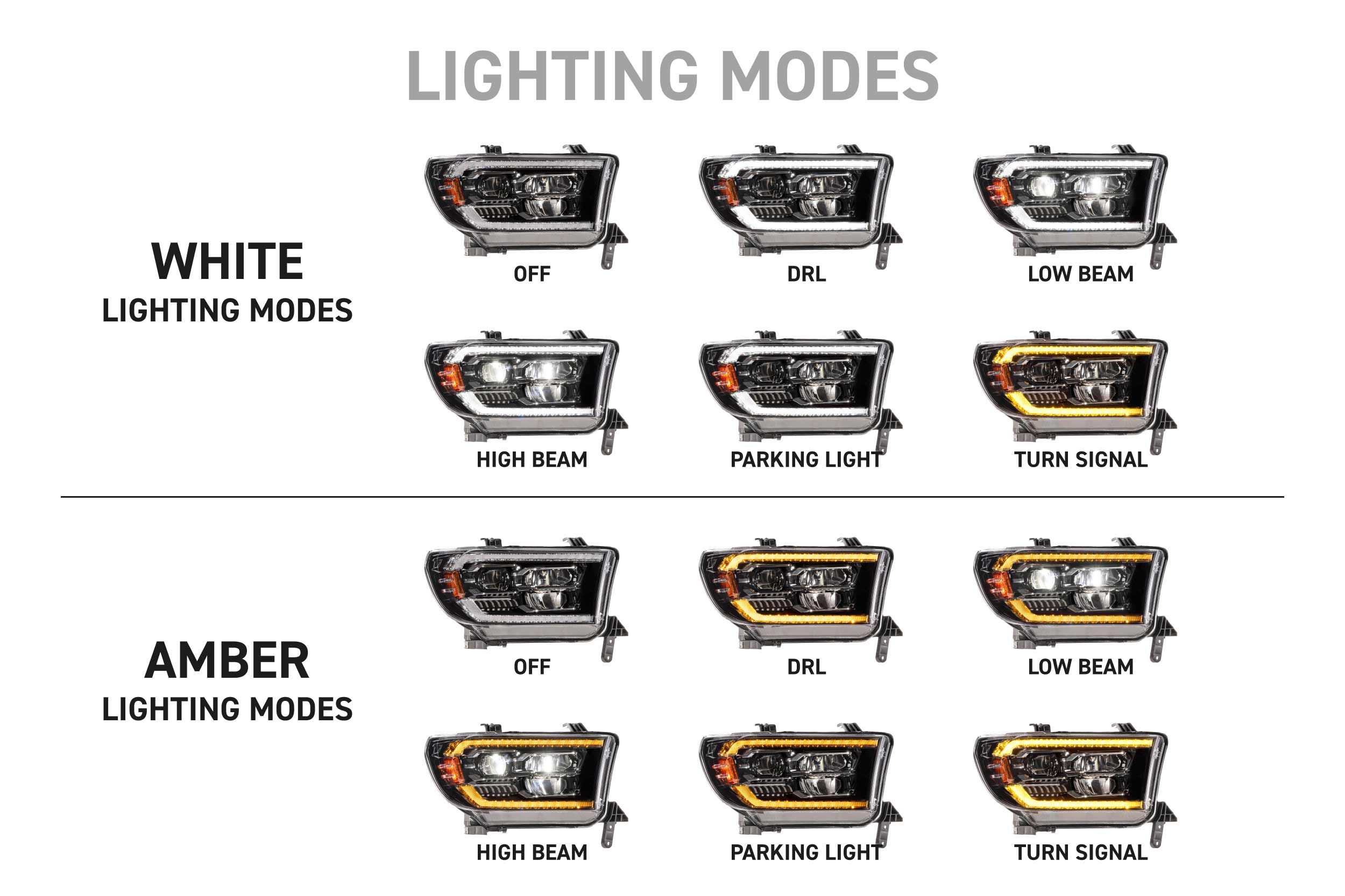 08-22 Toyota Sequoia Morimoto XB Evo LED Headlights